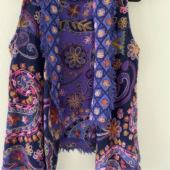 SoftSurroundings Wool  embroidered Vest - Picture 7 of 10